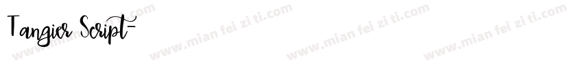 Tangier Script字体转换